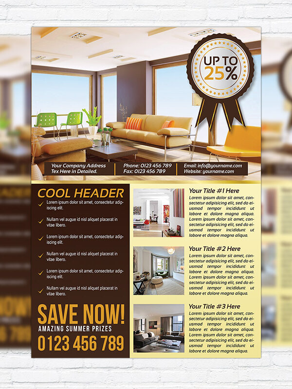 Realtor Business Flyer - Premium PSD Flyer Template-1