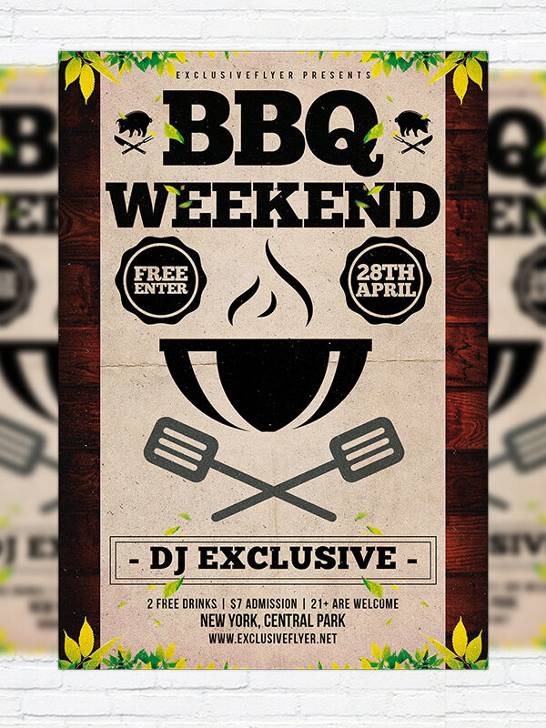 Barbecue - Premium Flyer Template + Facebook Cover-1
