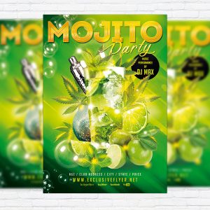 Mojito Night - Premium Flyer Template + Facebook Cover-1