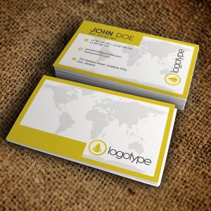 Corporate Yellow Business Card - Premium Business Card Template-1