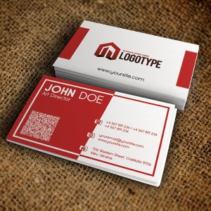 Corporate Red Business Card - Premium Business Card Template-1