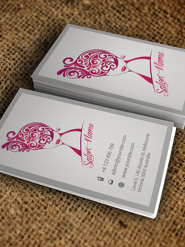 Vertical Beauty Salon Business Card - Premium Business Card Template-1