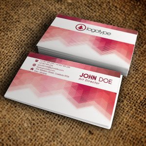 Corporate Pink Business Card - Premium Business Card Template-1