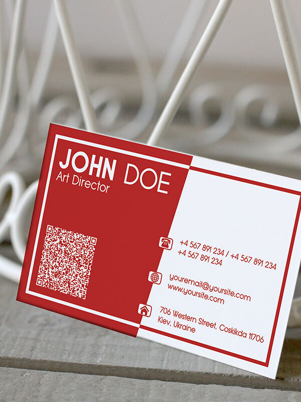Corporate Red Business Card - Premium Business Card Template-2