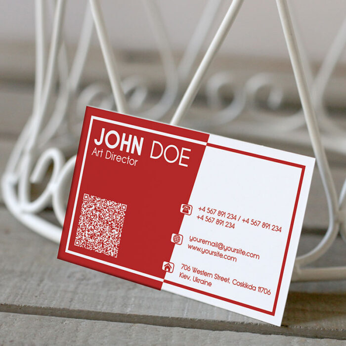 Corporate Red Business Card - Premium Business Card Template-2