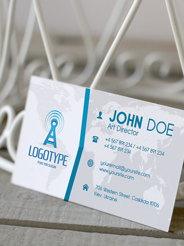 Corporate Blue Business Card - Premium Business Card Template-2