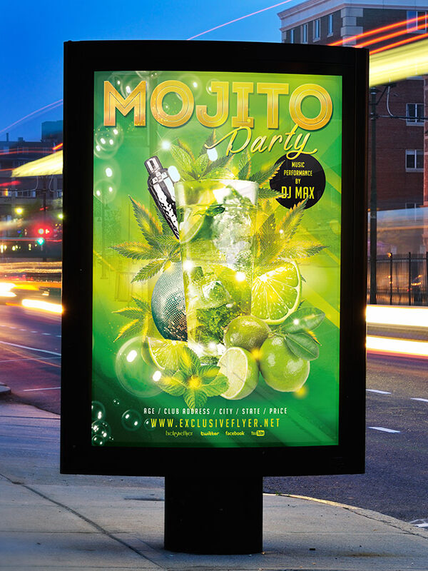 Mojito Night - Premium Flyer Template + Facebook Cover-2