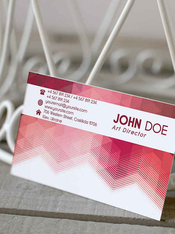 Corporate Pink Business Card - Premium Business Card Template-2