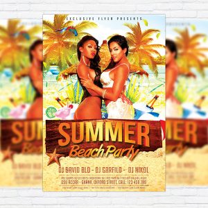Summer Beach Party Vol.3 - Premium Flyer Template + Facebook Cover-1