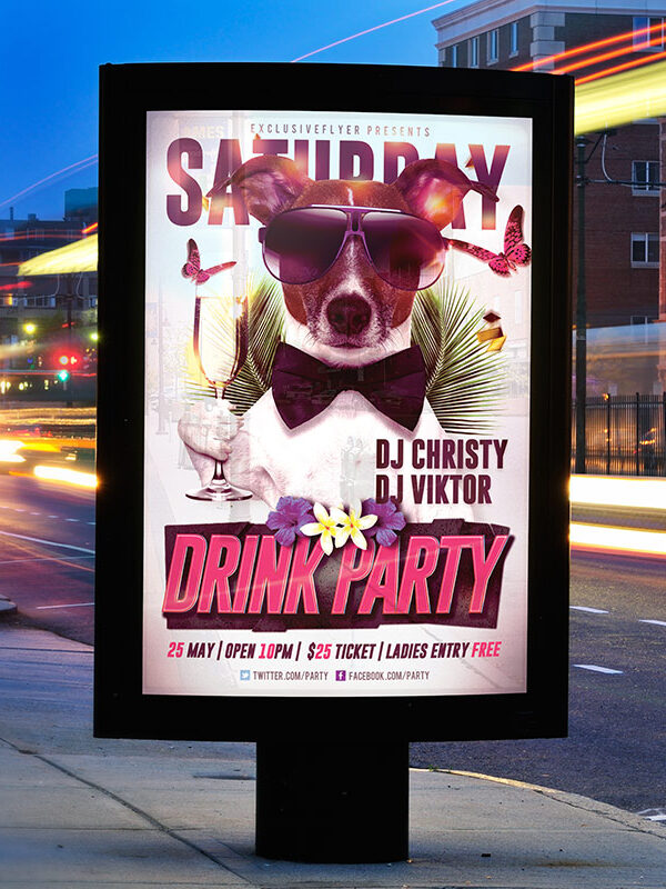Drink Night - Premium Flyer Template + Facebook Cover-2