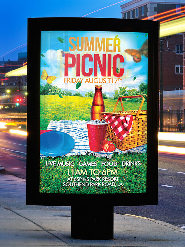 Summer Picnic - Premium Flyer Template + Facebook Cover-2