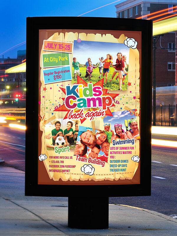Kids Summer Camp - Premium Business Flyer PSD Template-2