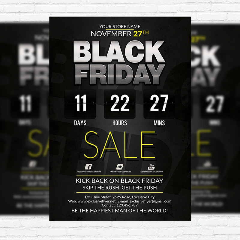 Best Black Friday Deal Premium Flyer Template ExclsiveFlyer Free