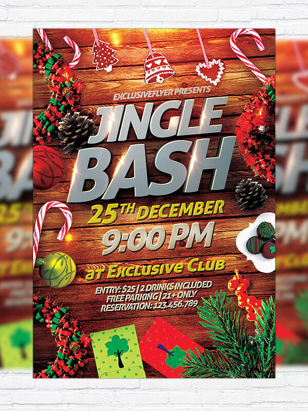 Jingle Bash - Premium Flyer Template + Facebook Cover