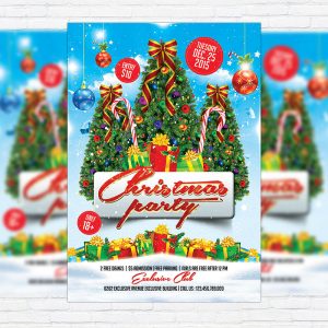 Christmas Party - Free Club and Party Flyer PSD Template