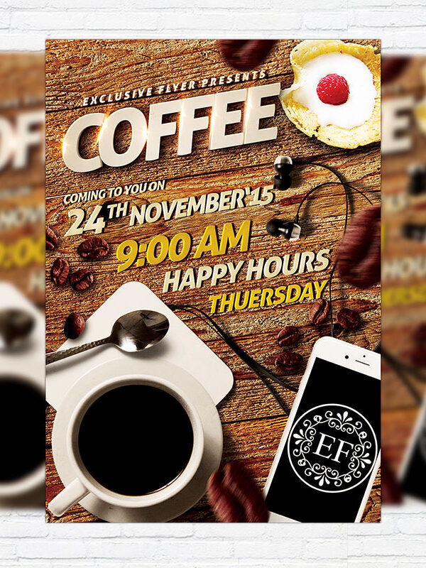 Coffee Flyer - Premium Flyer Template + Facebook Cover