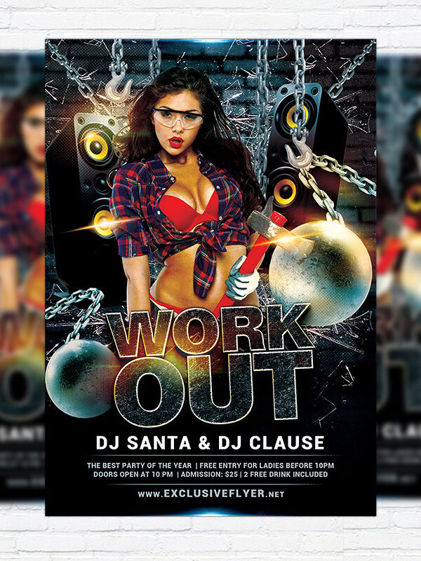 Workout - Premium Flyer Template + Facebook Cover