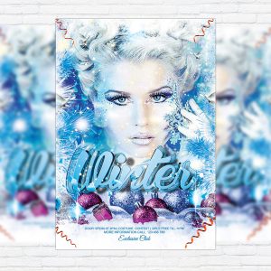 Winter Bash - Premium Flyer Template + Facebook Cover