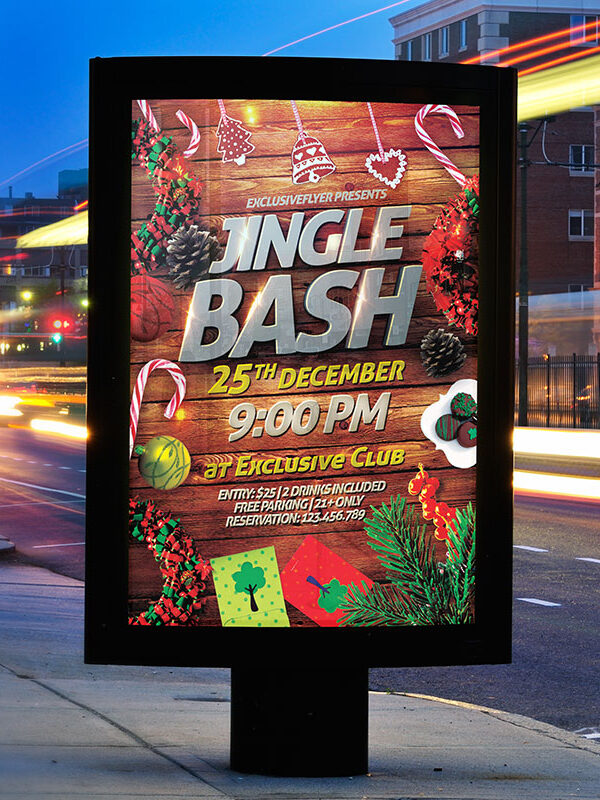 Jingle Bash - Premium Flyer Template + Facebook Cover