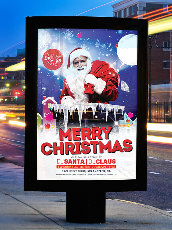 Merry Christmas - Premium Flyer Template + Facebook Cover