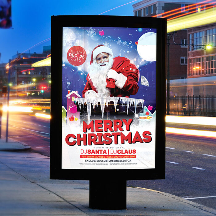 Merry Christmas - Premium Flyer Template + Facebook Cover