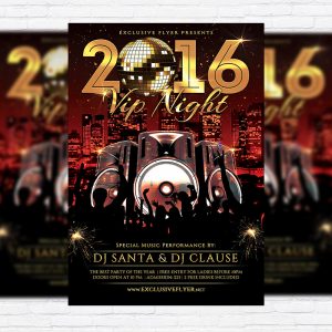 2016 VIP Night - Premium Flyer Template + Facebook Cover