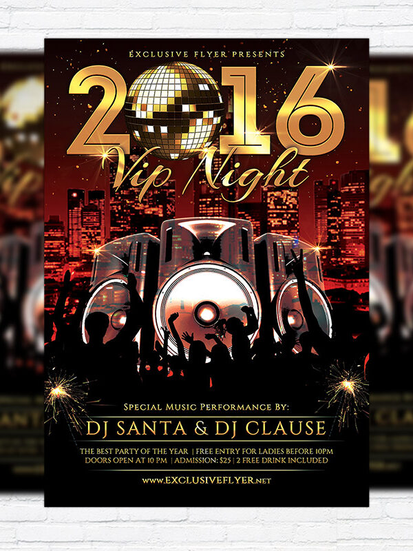 2016 VIP Night - Premium Flyer Template + Facebook Cover