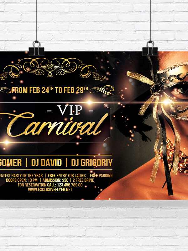 Vip Carnival - Premium Flyer Template + Facebook Cover