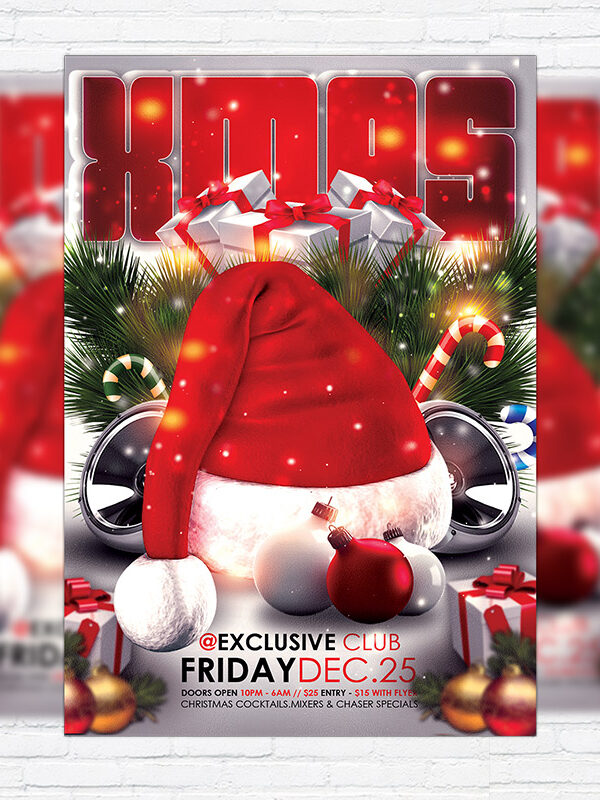Xmas Bash - Premium Flyer Template + Facebook Cover