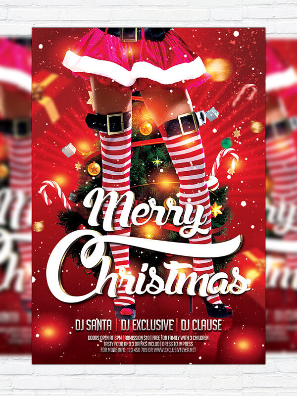 Sexy Christmas - Premium Flyer Template + Facebook Cover