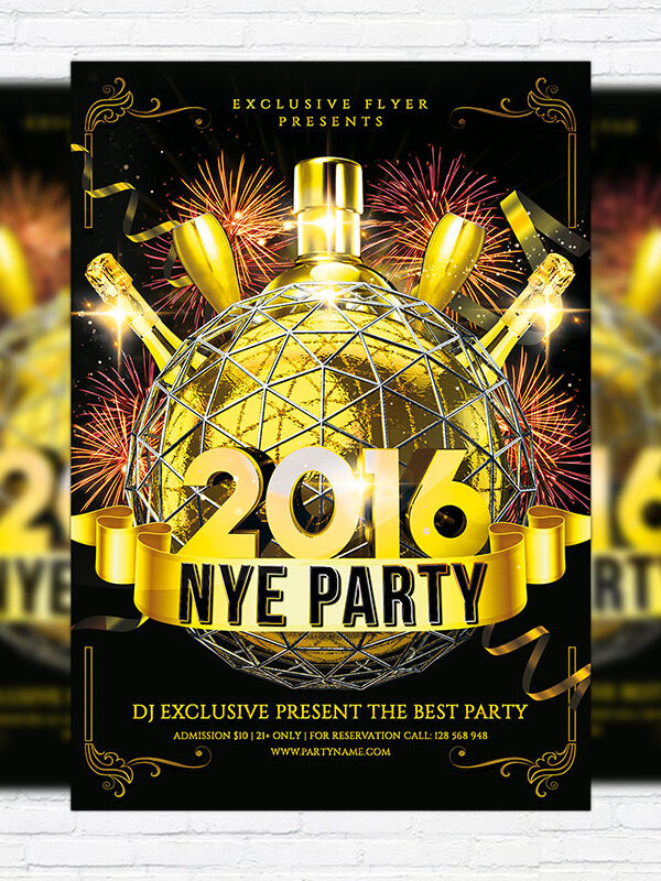 2016 NYE Night - Premium Flyer Template + Facebook Cover