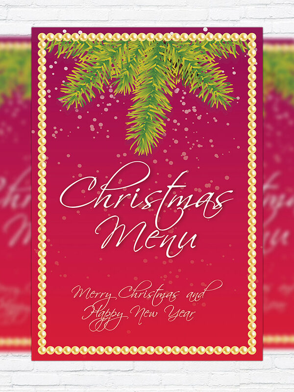 Christmas Menu Vol.2 - Premium A5 Menu Template