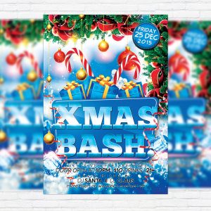 Christmas Bash - Free Club and Party Flyer PSD Template