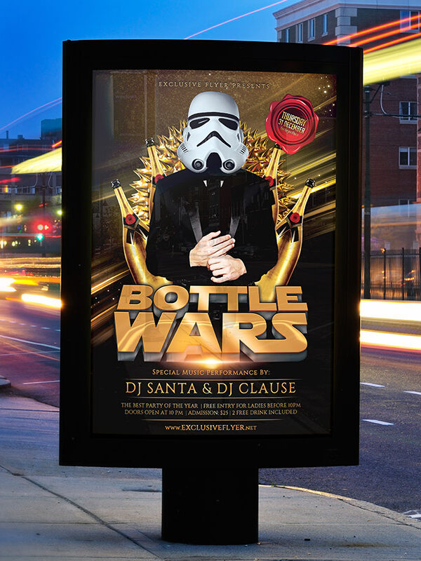 Bottle Wars - Premium Flyer Template + Facebook Cover