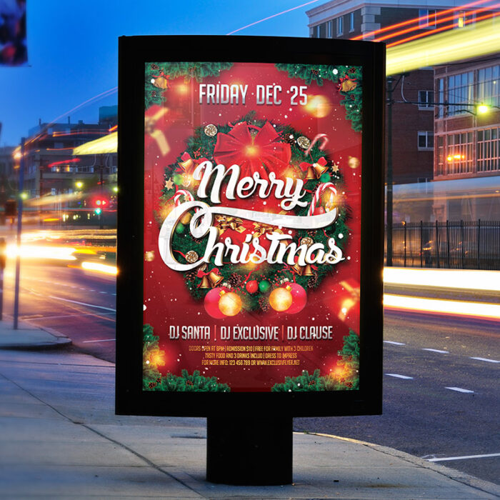 Merry Christmas - Premium Flyer Template + Facebook Cover