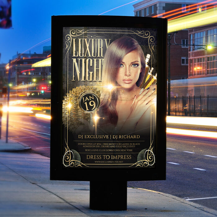 Luxury Night - Premium Flyer Template + Facebook Cover