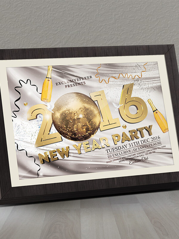 2016 New Year Party - Premium Flyer Template + Facebook Cover