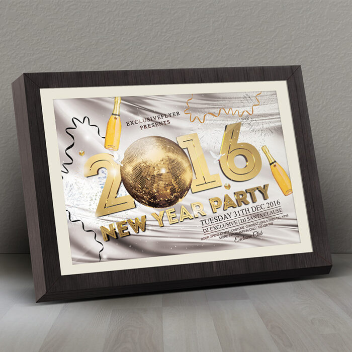 2016 New Year Party - Premium Flyer Template + Facebook Cover
