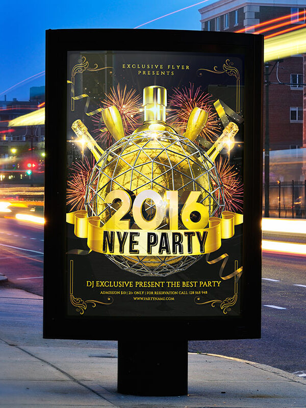 2016 NYE Night - Premium Flyer Template + Facebook Cover