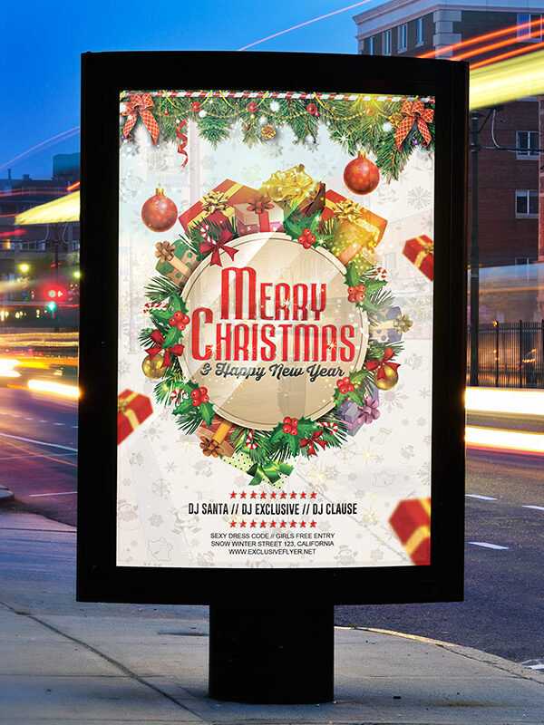 Merry Christmas - Premium Flyer Template + Facebook Cover