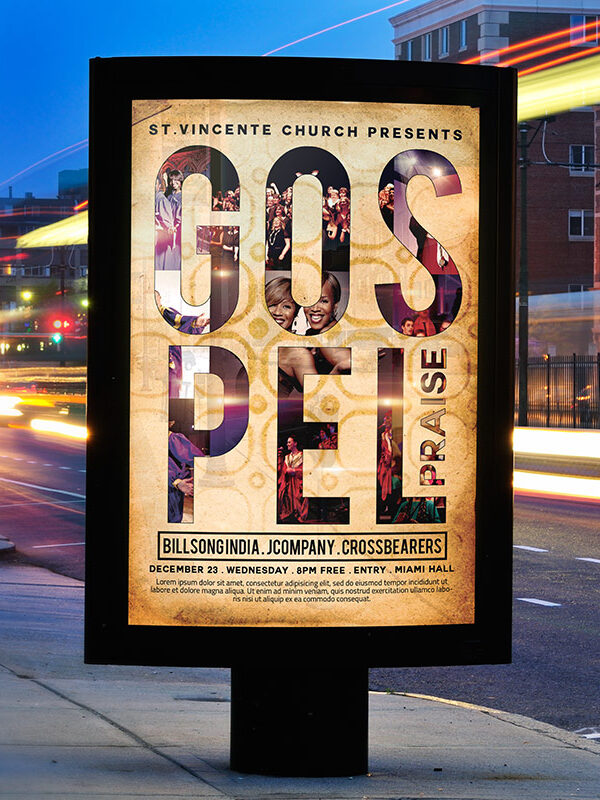 Gospel Praise - Premium Flyer Template + Facebook Cover