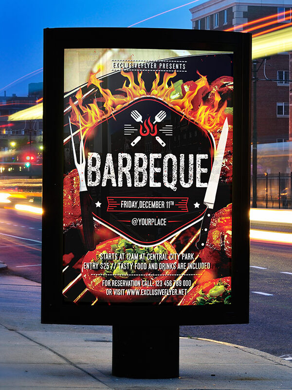 Barbeque Party - Premium Flyer Template + Facebook Cover