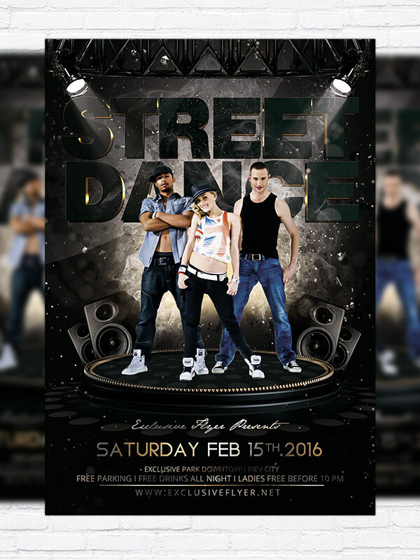 Street Dance - Premium Flyer Template + Facebook Cover