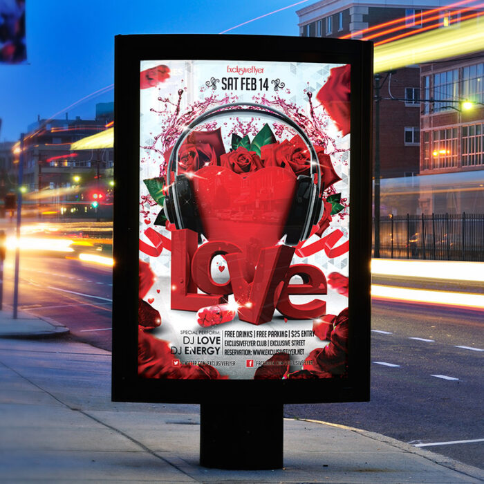 Love Bash - Premium Flyer Template + Facebook Cover