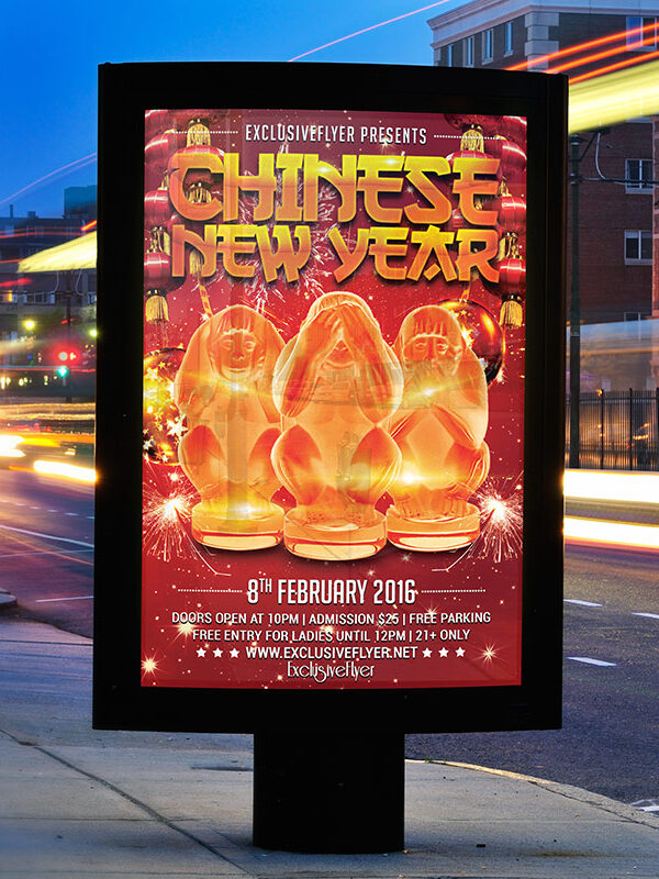 Chinese New Year - Premium Flyer Template + Facebook Cover