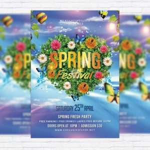 Spring Festival Night - Premium Flyer Template + Facebook Cover