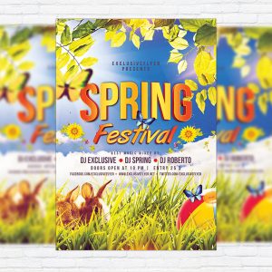 Spring Festival - Premium Flyer Template + Facebook Cover