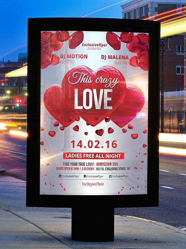 This Crazy Love - Premium Flyer Template + Facebook Cover