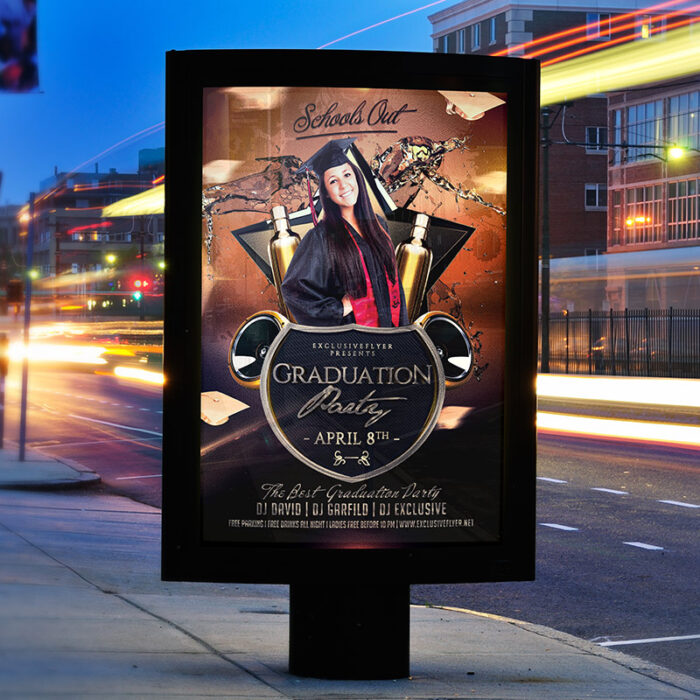 Graduation Party - Premium Flyer Template + Facebook Cover
