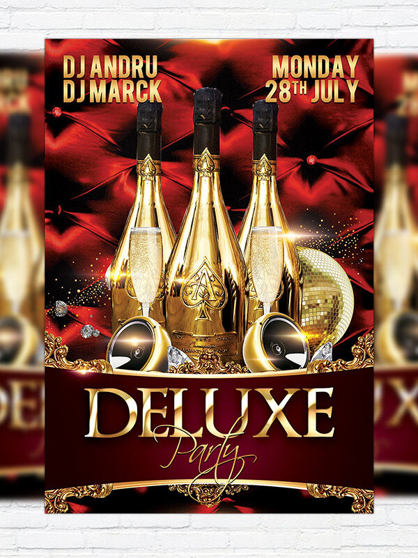 Deluxe Party - Premium Flyer Template + Facebook Cover